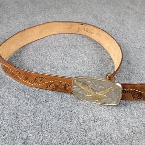 International Monetary Mint American Eagle Buckle with Latitan Leather Belt